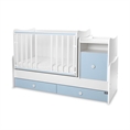 Bed TREND PLUS NEW white+baby blue /removed front panels/